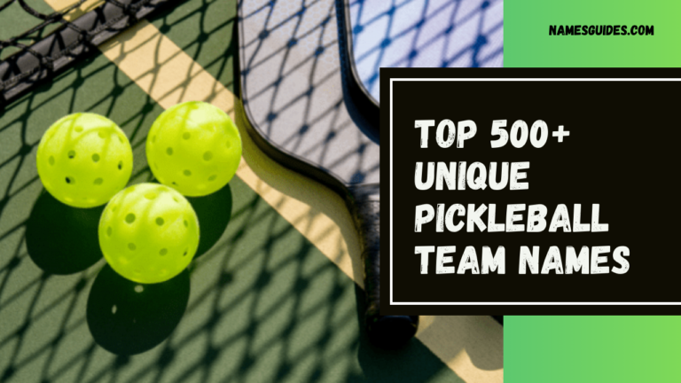 Top 500+ Unique and Clever Pickleball Team Names